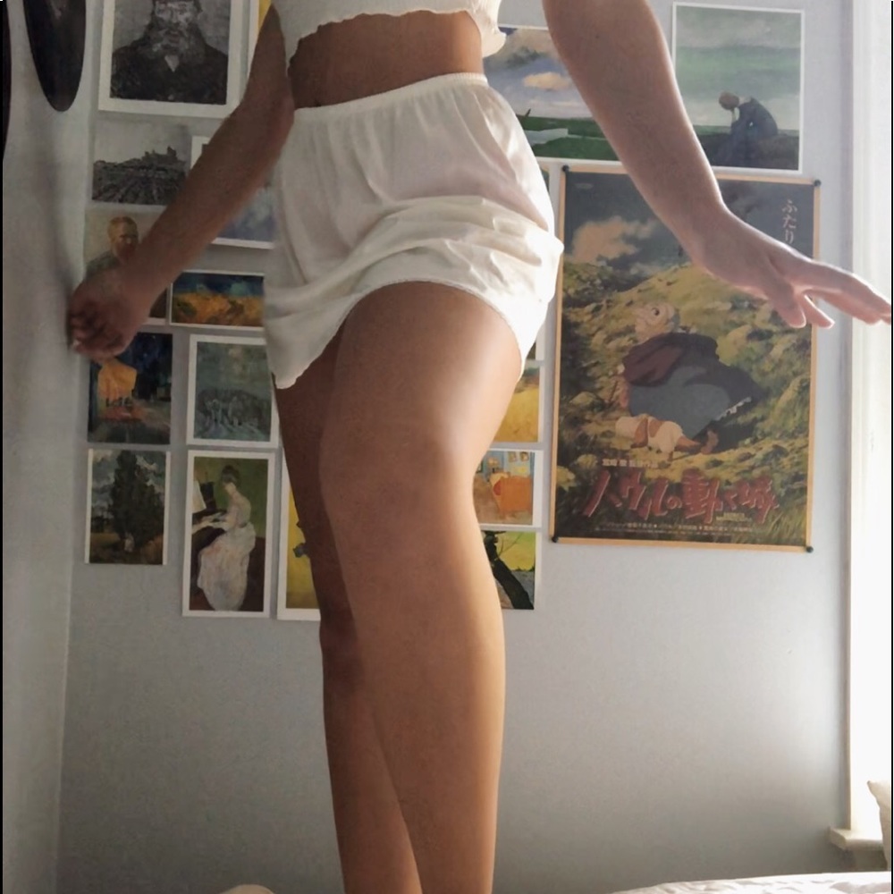 SOLD silk mini skirt